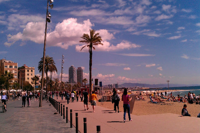 La platja de la Barceloneta a Barcelona platges Barcelona
