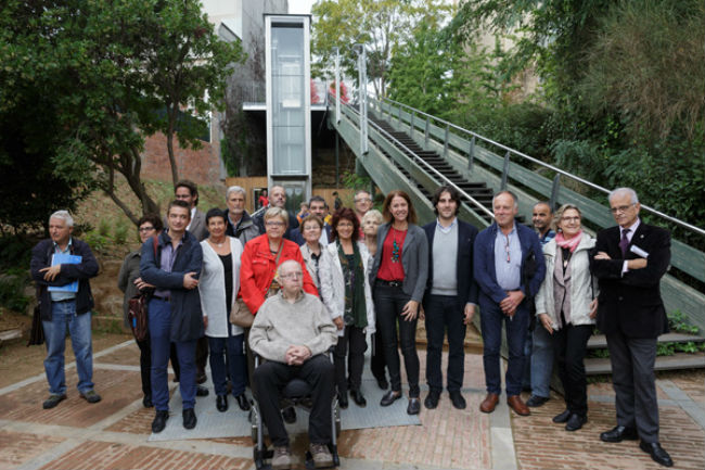 Acte de la posada en marxa del nou ascensor inauguracio-ascensor-millora-mobilitat