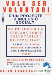 xerrada voluntariat i discapacitat el dofí