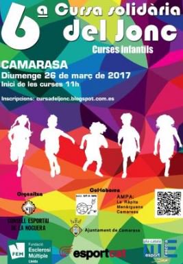 Cartell de la cursa del Jonc cartell cursa solidària del jonc camarasa