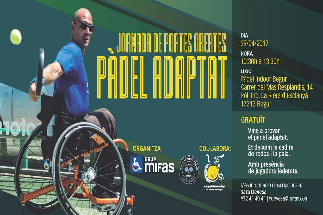 jornada portes obertes pàdel adaptat Begur
