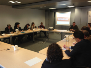 Un moment de la trobada d'ahir reunió inserció laboral persones amb discapacitat