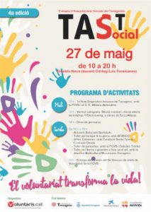 Cartell de la 4a edició del TAST Social a Tarragona cartell 4a edició tast social gimcana ruta inclusiva