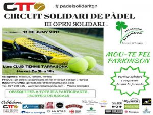 cartell 3er open solidari pàdel mou-te parkinson