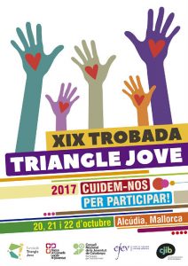 Cartell de la trobada que es farà a l'octubre a Alcúdia (Mallorca) cartell trobada triangle jove entitats juvenils