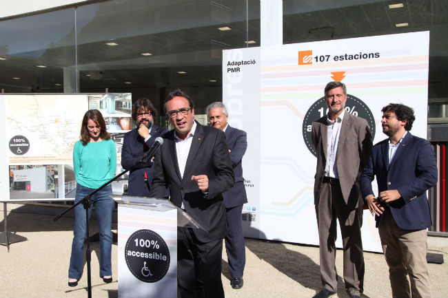 Josep Rull ha visitat aquest matí la finalització de les obres a l'estació del Putxet josep rull estació putxet fgc adaptades mobilitat reduïda
