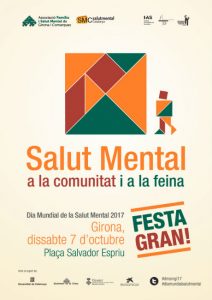 El lema de la celebració era "Salut Mental a la comunitat i a la feina" cartell dia mundial salut mental