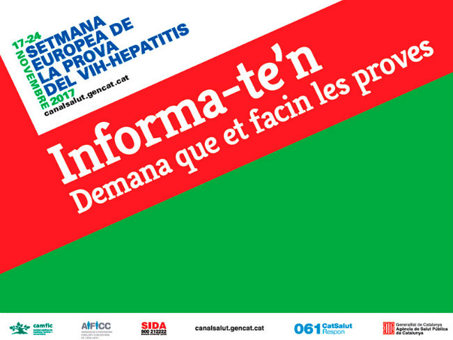 Cartell de la campanya per fer les proves cartell farmàcies vih hepatitis diagnòstic