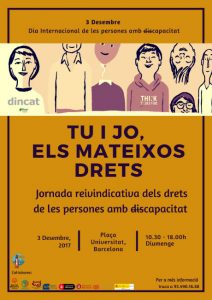 cartell joranda plaça universitat drets persones discapacitat intel·lectual