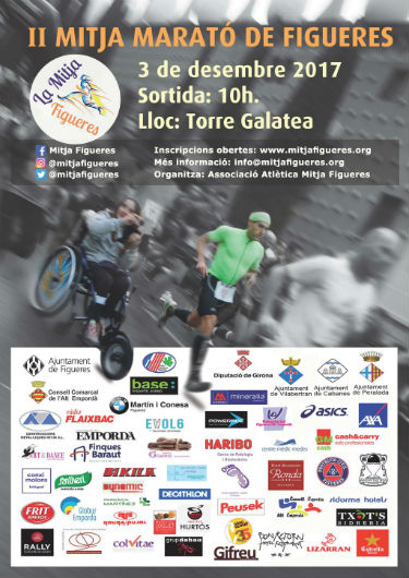 cartell 2a mitja marató inclusiva figueres usuaris cadira rodes