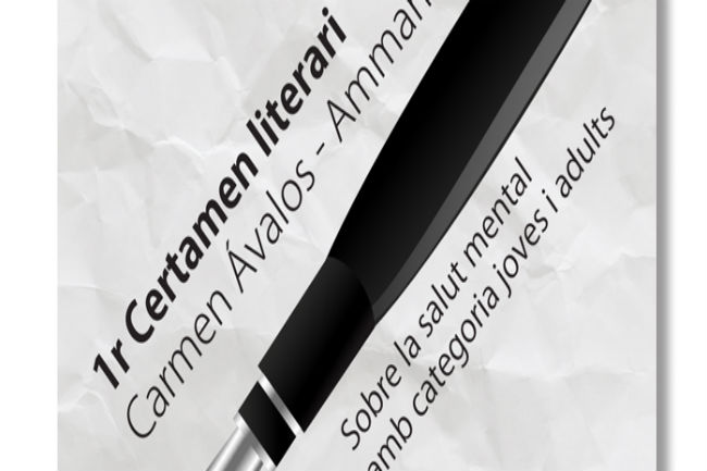 Cartell del certamen de relats curts sobre salut mental certamen literari relats curts carmen ávalos salut mental