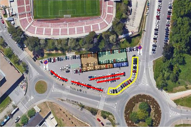 Es fan recomanacions per accedir a les zones de pàrquing de l'estadi Estadi Montilivi accessible persones discapacitat física