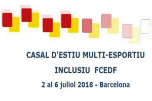Cartell del casal d'estiu casal estiu multi esportiu inclusiu fcedf