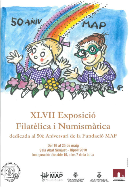 cartell exposició segell 50 anys fundació map