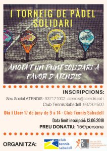 cartell torneig solidari padel atendis