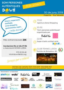cartell desfilada i sopar solidari down lleida