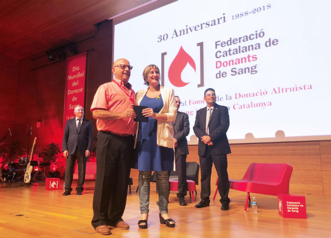 La consellera de Salut, Alba Vergés, a l'acte de Reus consellera alba vergès donacions sang catalunya
