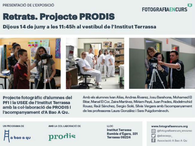 Cartell de l'exposició fotogràfica prodis culmina exposició fotogràfica retrats