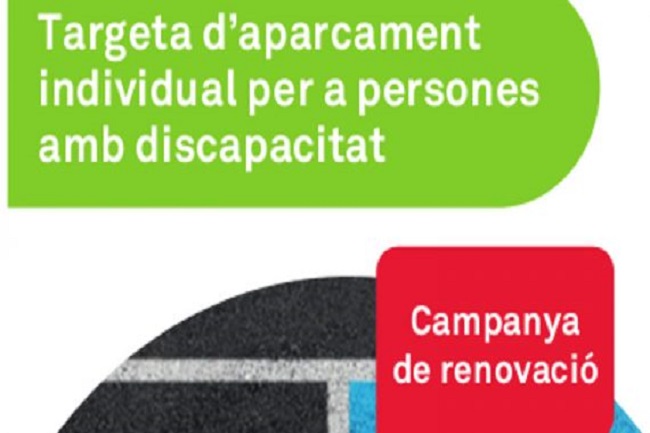 renovació targeta aparcament persones discapacitat