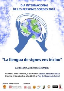 cartell dia persones sordes 2018 llengua signes