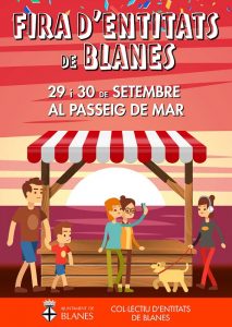 Cartell de la fira d'Entitats a Blanes mifas fira entitats blanes