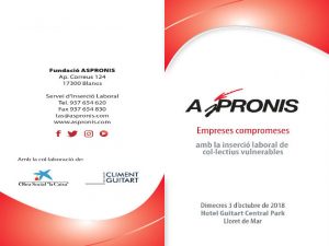 cartell jornada aspronis inserció laboral col·lectius vulnerables