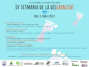 cartell programa iv setmana de la discapacitat
