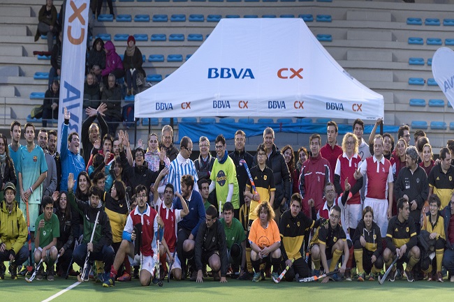 Participants del clínic BBVA hockey