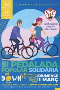 pedalada popular solidaria benefici projectes down lleida