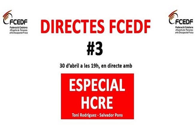 Cartell doble entrevista hoquei cadira rodes electrica fcedf