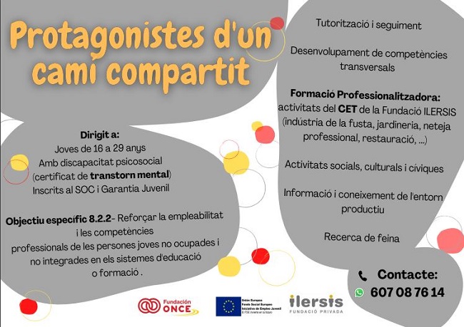 projecte formacio i insercio laboral once ilersis