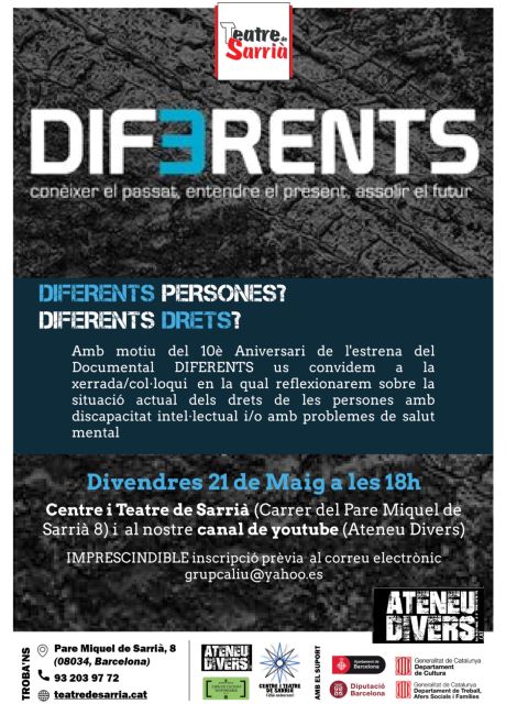 cartell de la jornada Diferents