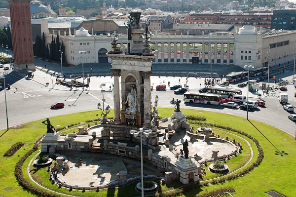 vista de la plaça d'espanya de barcelona