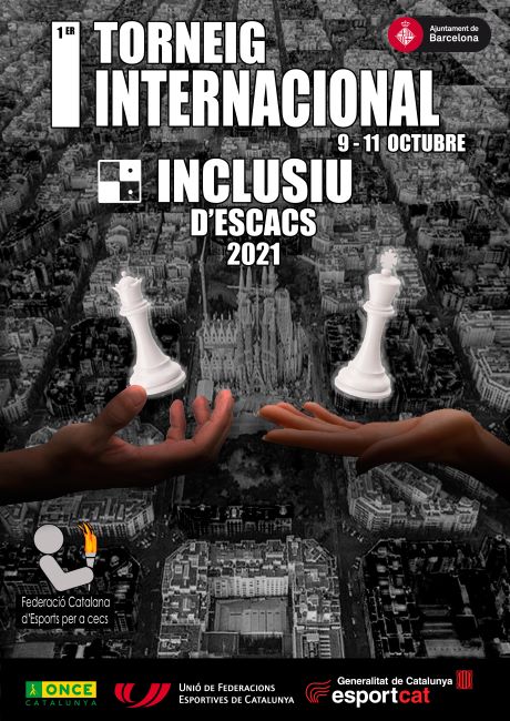 Cartell 1º Torneig Internacional Inclusiu d'escacs 2021