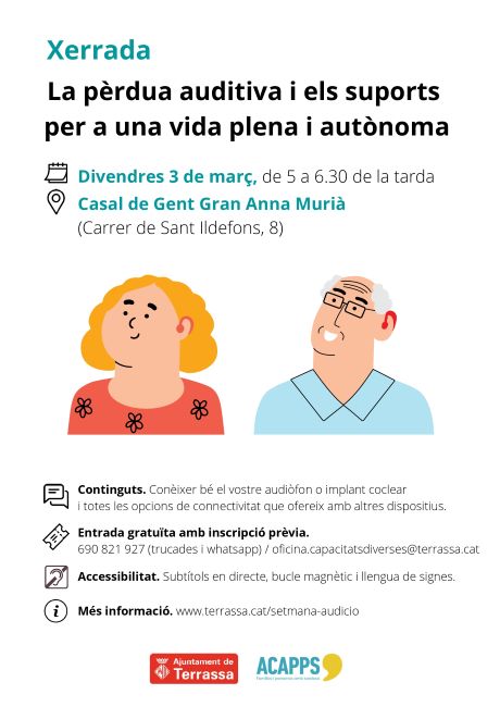 terrassa cartell xerrada setmana de l'audició