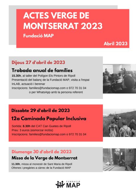 Actes Verge Montserrat fundacio map