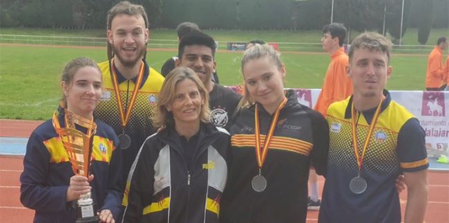 jordi madera i Fiona Pinar han tingut una destacada actuació al campionat d'espanya d'atletisme adaptat