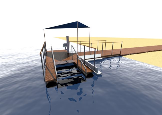 plataforma platja gran palamós persones amb mobilitat reduïda