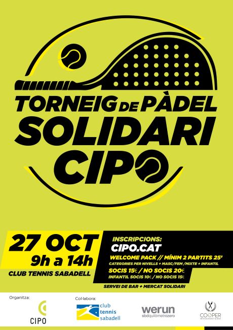CIPO celebra el seu 2n Torneig de pàdel solidari al Club Tennis Sabadell
