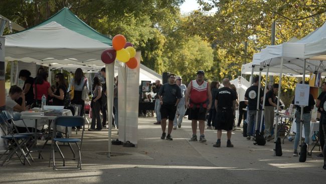 El festival també va comptar amb una zona d'exposició // Foto: Salut Mental Catalunya