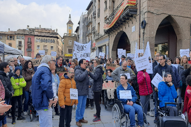 Sant Tomàs lidera una mobilització a Vic per reclamar més finançament per al sector de la discapacitat