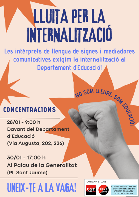 Les intèrprets de llengua de signes inicien una aturada de dues setmanes per millorar les condicions laborals