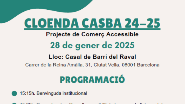 El Projecte CASBA celebra la cloenda 2024-2025 amb propostes per a un comerç més accessible