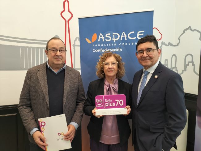 Confederació ASPACE rep el Segell Bequal Plus70 pel seu compromís amb la inclusió i els drets de les persones amb paràlisi cerebral