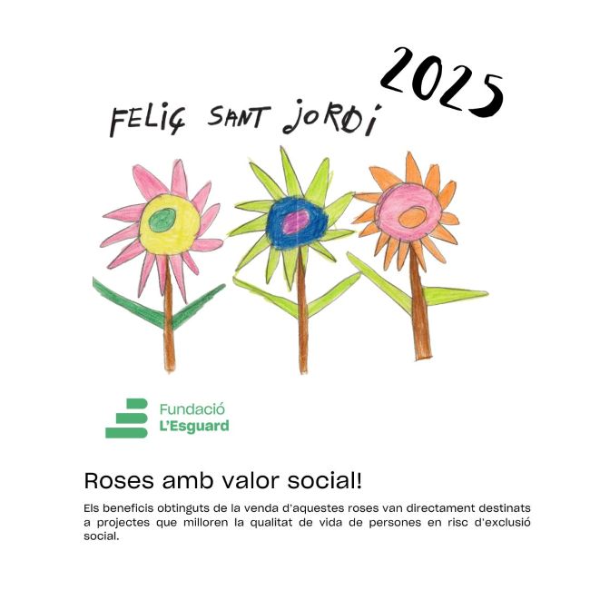La Fundació L’Esguard porta roses amb valor social a Sant Jordi per promoure la inclusió