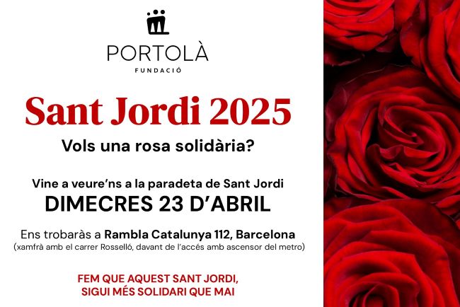 La Fundació Portolà porta roses solidàries i artesania inclusiva a Sant Jordi