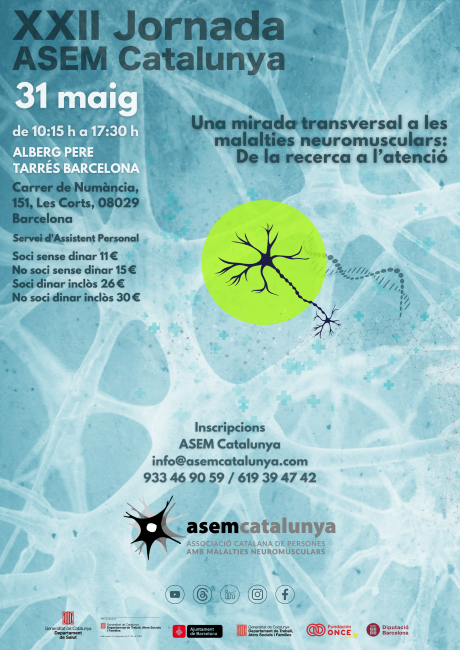 La XXII Jornada ASEM Catalunya abordarà les malalties neuromusculars des d'una perspectiva transversal