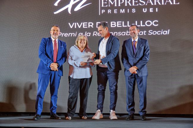 La Fundació Viver de Bell-lloc, reconeguda amb el Premi a la Responsabilitat Social a la Nit Empresarial UEI 2025