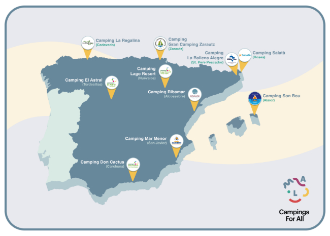 El projecte 'Campings For All' impulsarà l'Estat espanyol com a referent internacional en turisme accessible