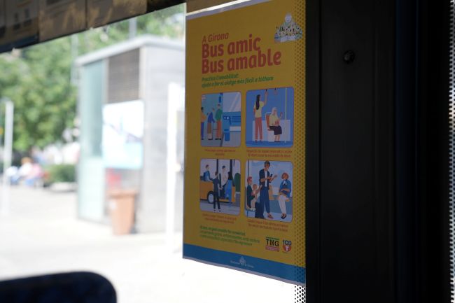 La campanya “Bus amic, bus amable” vol fomentar l’ús solidari del transport públic a Girona